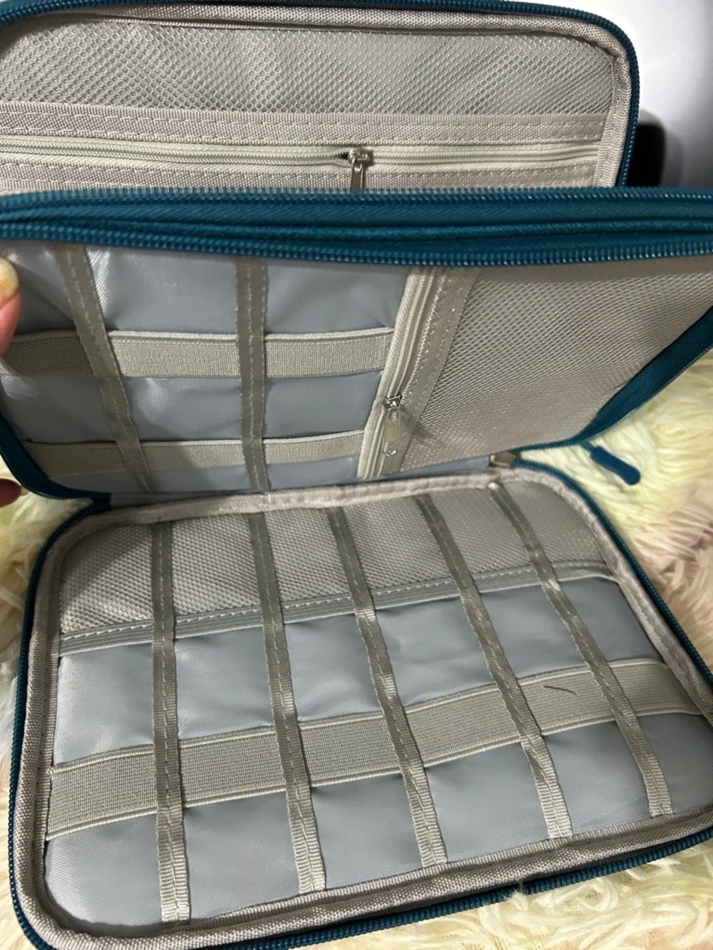 Teal Tablet Carrying Case - Protective Sleeve with Wrist Strap